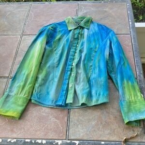 Banana Republic Blue and Green Shirt